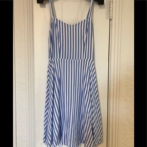 Blue and white strips dress